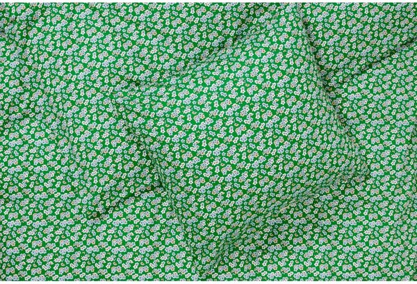 Biancheria da letto singola in cotone sateen verde 140x200 cm Pleasantly - JUNA