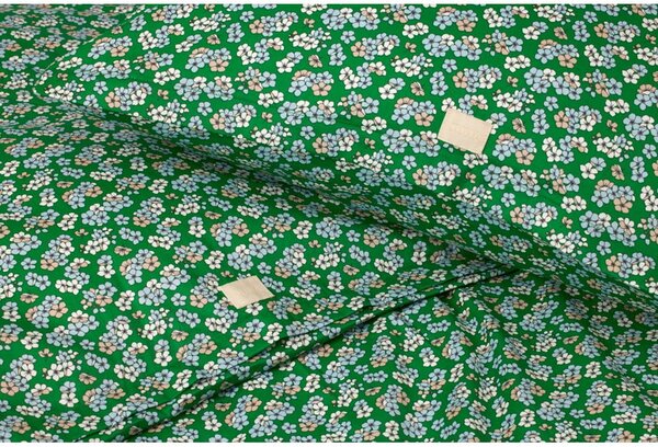 Biancheria da letto singola in cotone sateen verde 140x200 cm Pleasantly - JUNA