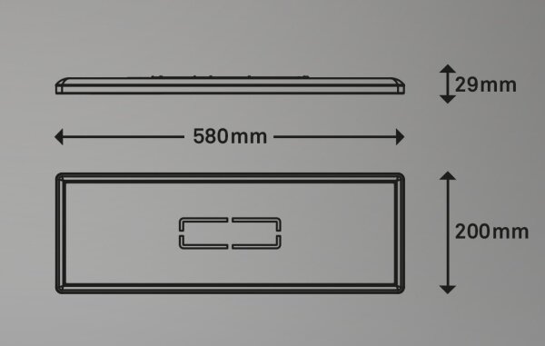 Briloner 3394-014 - Plafoniera LED FREE LED/22W/230V 58x20 cm