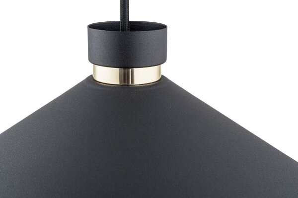 Argon 4695 - Lampadario su corda NASHVILLE 1xE27/15W/230V nero