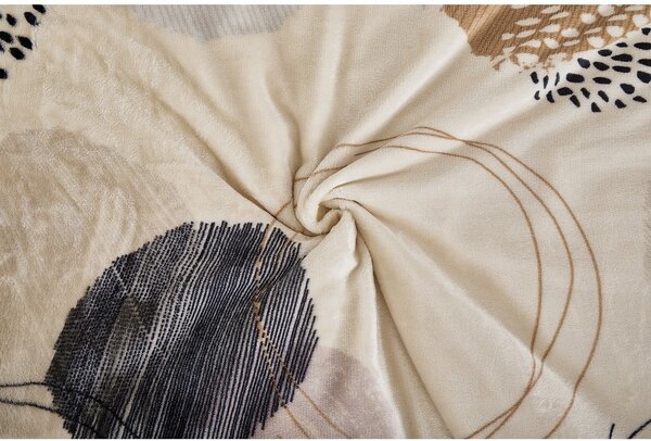 Biancheria da letto marrone chiaro in micropile per letto singolo 140x200 cm Circles – My House