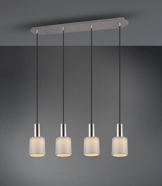 Trio - Lampadario su corda WAILER 4xGU10/5W/230V grigio
