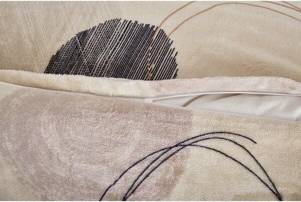 Biancheria da letto marrone chiaro in micropile per letto singolo 140x200 cm Circles – My House