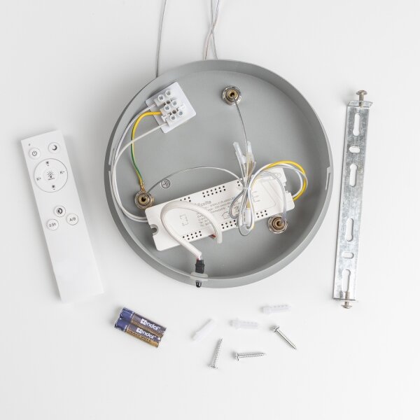 Brilagi - Lampadario LED dimmerabile a sospensione con cavo LED/40W/230V 3000-6500K grigio + telecomando