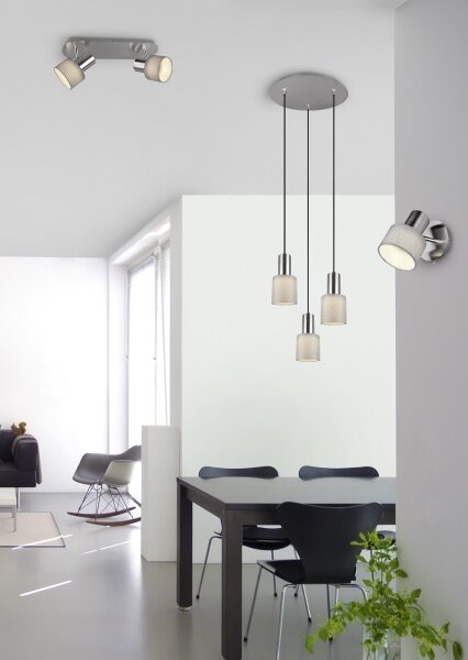 Trio - Lampadario su corda WAILER 3xGU10/5W/230V grigio
