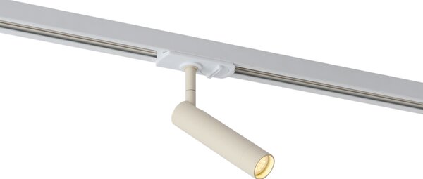 Faretto moderno beige e bianco per sistema a binario monofase - Iconic Ivy