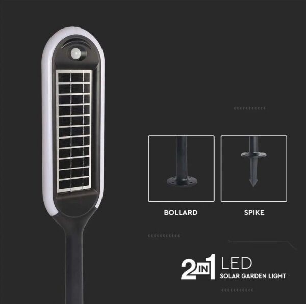 Lampada solare LED con sensore BOLLARD LED/5W/5,5V 70 cm 3000K IP65 2000 mAh
