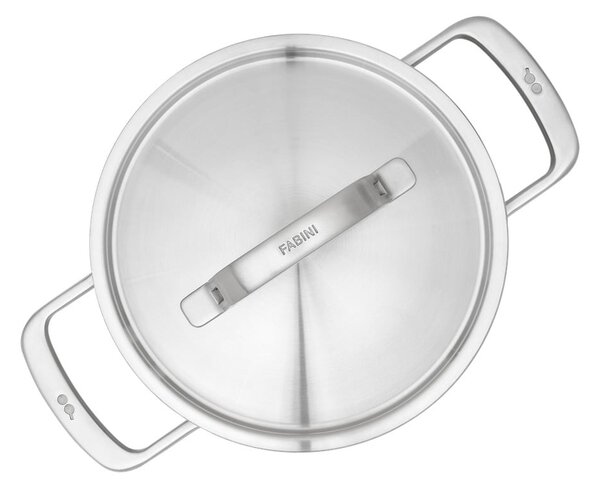 Pentola in acciaio inox con coperchio incluso per induzione 3 l Lucca 3.0 – FABINI