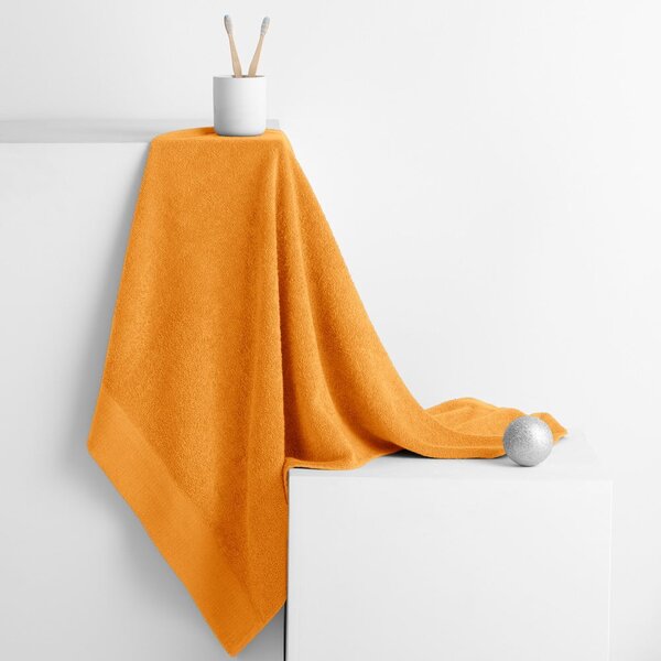 Set di asciugamani per viso e corpo tipo terry arancioni in cotone 10 pz Amari – Restilo