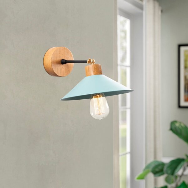 Lampada da parete turchese/di colore naturale ø 24 cm Manavgat – Opviq lights