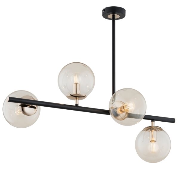 Lampadario a sospensione con supporto rigido LURO 4xE14/40W/230V