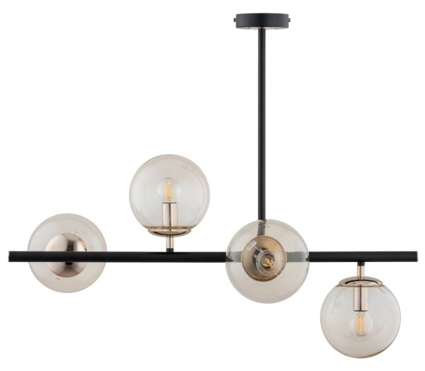 Lampadario a sospensione con supporto rigido LURO 4xE14/40W/230V
