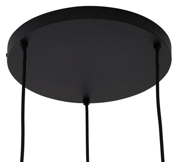 Lampada a sospensione Bohemian Chic nera con bambù 3 luci - Lily
