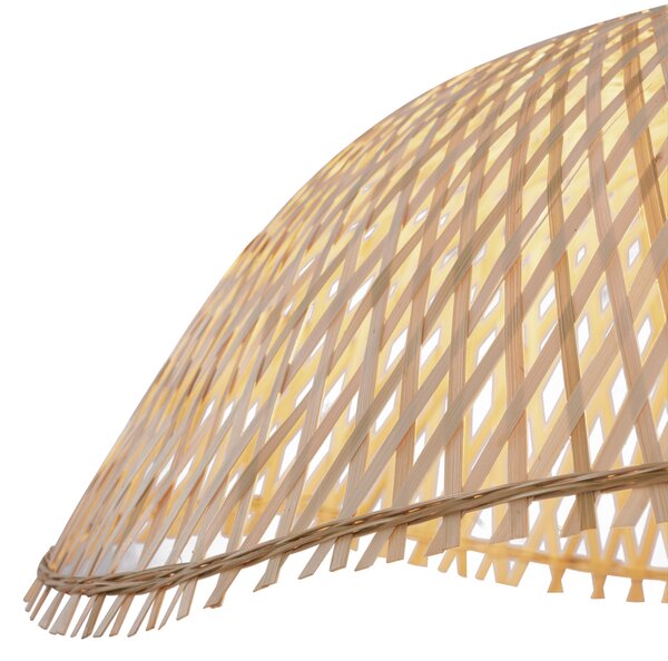Lampada a sospensione bohémien nera con bambù - Lily