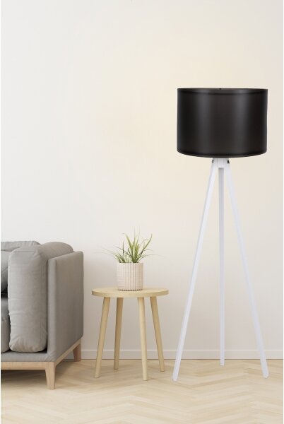 Lampada da terra AYD 1xE27/60W/230V nera/bianca