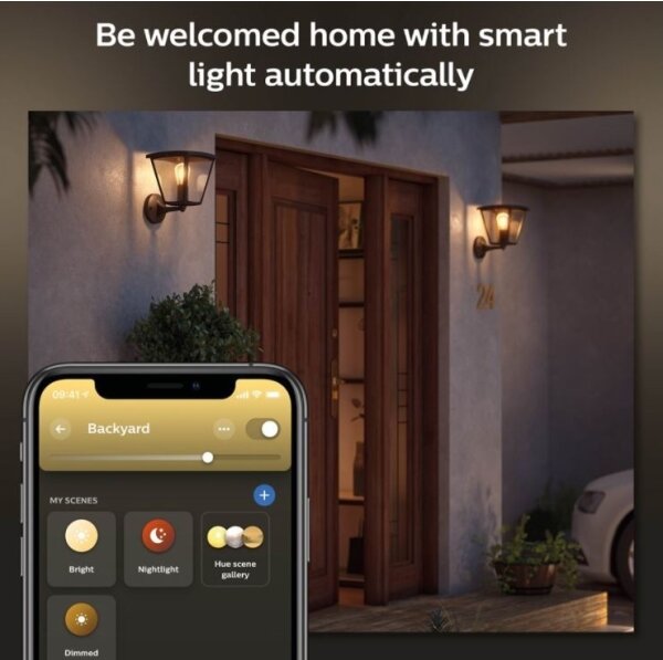 Philips - Applique da esterno INARA Hue 1xE27/7W/230V Wi-Fi IP44