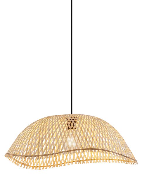 Lampada a sospensione bohémien nera con bambù - Lily