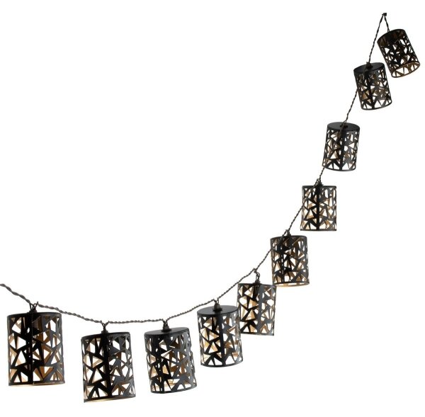 Catena LED solare 10xE12/3,65m IP44 bianco caldo