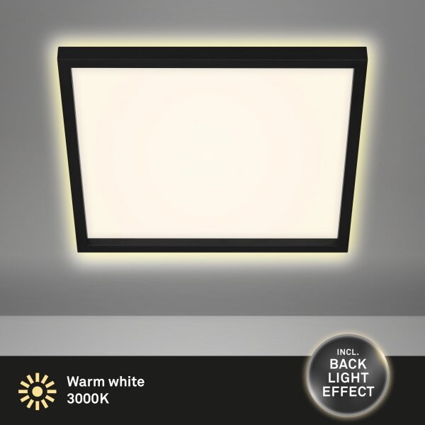 Briloner 7364-015 - Plafoniera LED CADRE LED/22W/230V 42,2x42,2 cm nera