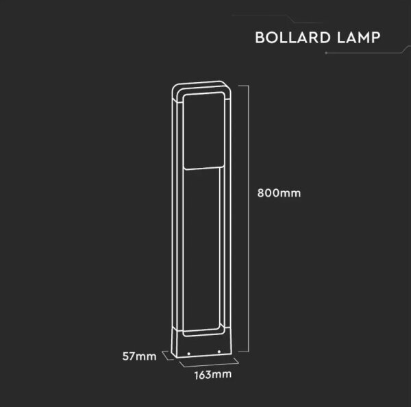 Lampada da esterno a LED SAMSUNG CHIP LED/10W/230V 3000K IP65 nero