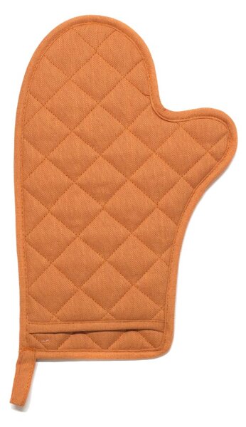 Maison Sucrée Guanto Forno Trapuntato Essenziale var.06 Zucca 18x32cm Misto Lino