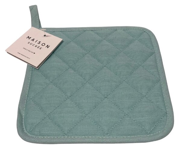 Maison Sucrée Presina Classica Trapuntata Essenziale var.03 Turchese 19x19cm Misto Lino