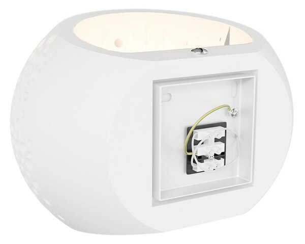 Applique da Parete G9 Rotonda in Gesso Pitturabile Traforato