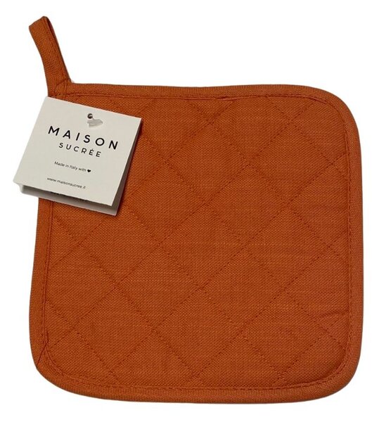 Maison Sucrée Presina Classica Trapuntata Essenziale var.06 Zucca 19x19cm Misto Lino