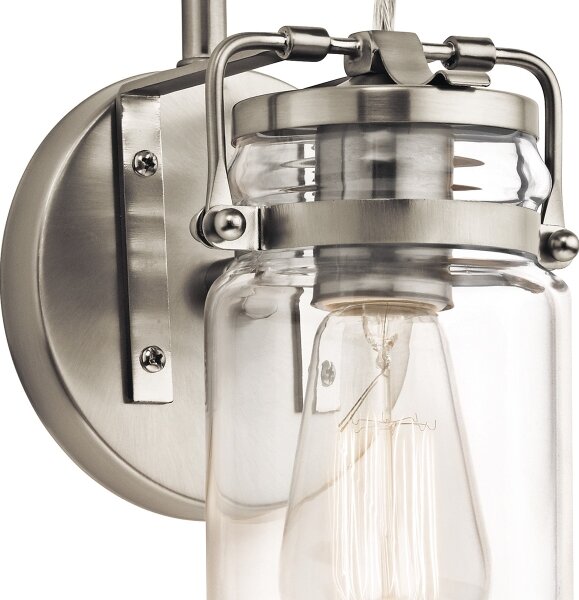 Elstead KL-BRINLEY1-NI - Applique BRINLEY 1xE27/60W/230V cromo opaco