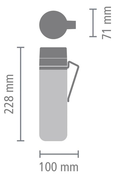 Tazza termica grigio chiaro 500 ml Make & Take - Brabantia