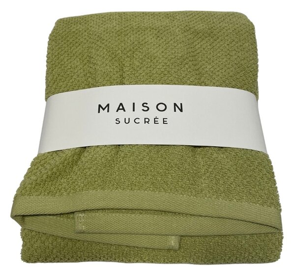 Maison Sucrée Asciugamani Viso e Ospite Pepe var.43 Pistacchio Spugna 100% Cotone