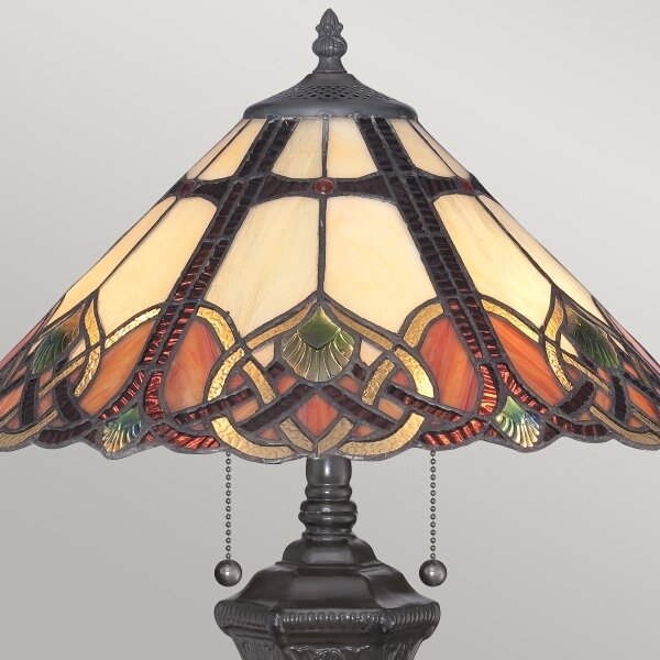 Elstead QZ-CAMBRIDGE-TL - Lampada da tavolo Tiffany BELLE 2xE27/75W/230V