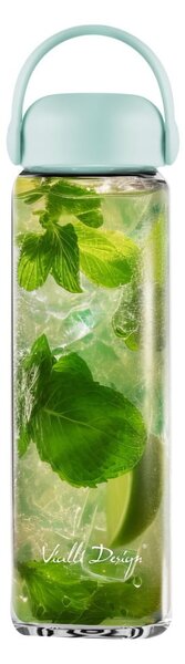 Bottiglia color menta in vetro 540 ml Fuori – Vialli Design