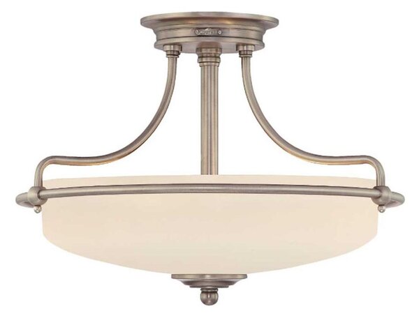 Elstead QZ-GRIFFIN-SFS-AN - Lampadario a plafone GRIFFIN 3xE27/100W/230V cromo opaco