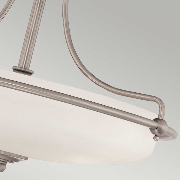 Elstead QZ-GRIFFIN-SFS-AN - Lampadario a plafone GRIFFIN 3xE27/100W/230V cromo opaco