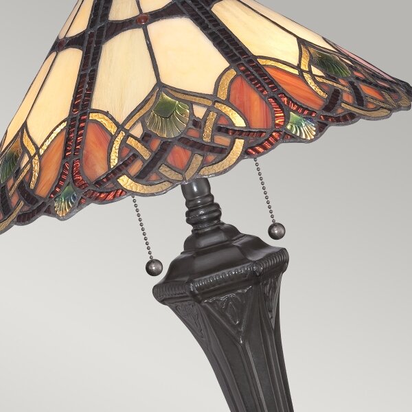 Elstead QZ-CAMBRIDGE-TL - Lampada da tavolo Tiffany BELLE 2xE27/75W/230V