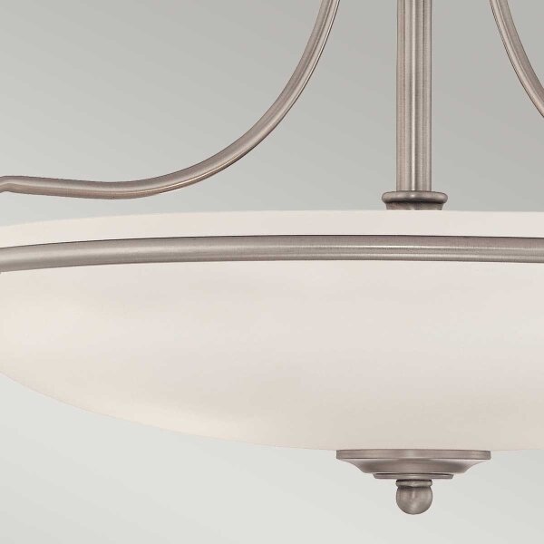 Elstead QZ-GRIFFIN-SFS-AN - Lampadario a plafone GRIFFIN 3xE27/100W/230V cromo opaco