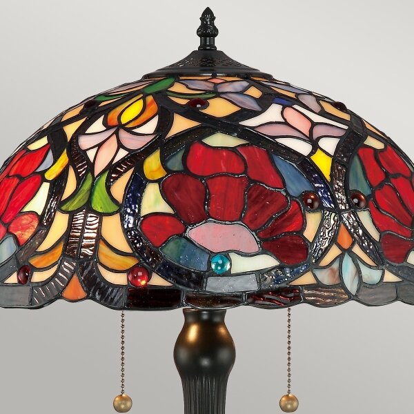 Elstead QZ-LARISSA-TL - Lampada da tavolo Tiffany LARISSA 2xE27/60W/230V