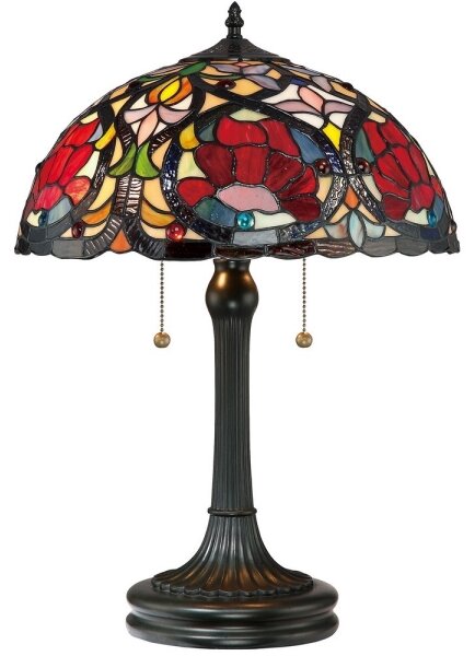 Elstead QZ-LARISSA-TL - Lampada da tavolo Tiffany LARISSA 2xE27/60W/230V