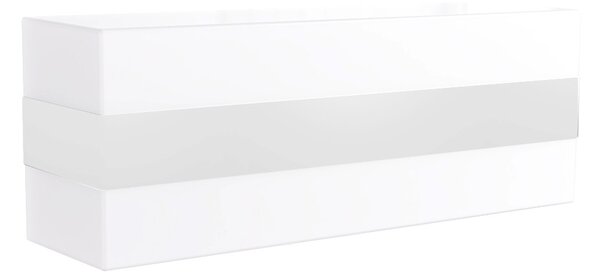 Applique 2xE27 a Luce Diffusa IP65 con fascia Bianca - Serie Glow