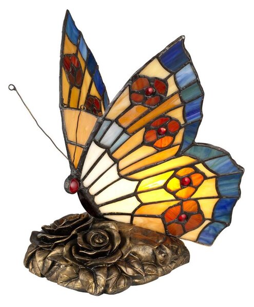 Elstead QZ-OBUTTERFLY-TL - Lampada decorativa LED TIFFANY 1xG9/3W/12/230V a forma di farfalla