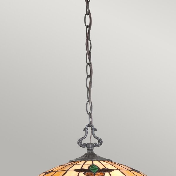 Elstead QZ-KAMI-P - Lampadario a catena Tiffany KAMI 3xE27/60W/230V