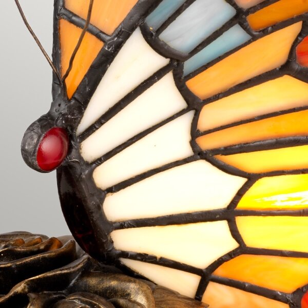 Elstead QZ-OBUTTERFLY-TL - Lampada decorativa LED TIFFANY 1xG9/3W/12/230V a forma di farfalla
