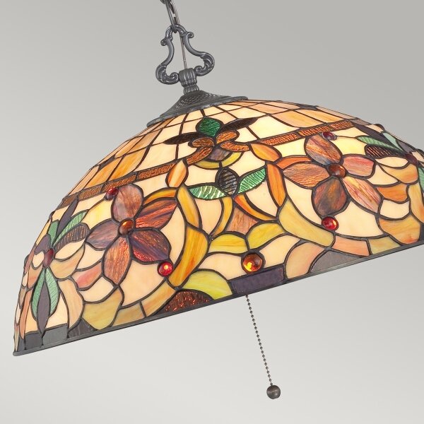 Elstead QZ-KAMI-P - Lampadario a catena Tiffany KAMI 3xE27/60W/230V