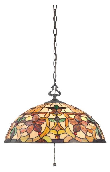 Elstead QZ-KAMI-P - Lampadario a catena Tiffany KAMI 3xE27/60W/230V