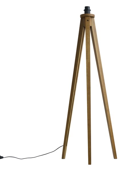 Lampada da terra a treppiede rustica in legno vintage - Tripod Classic