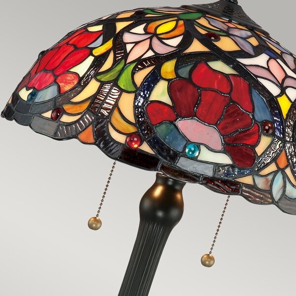 Elstead QZ-LARISSA-TL - Lampada da tavolo Tiffany LARISSA 2xE27/60W/230V