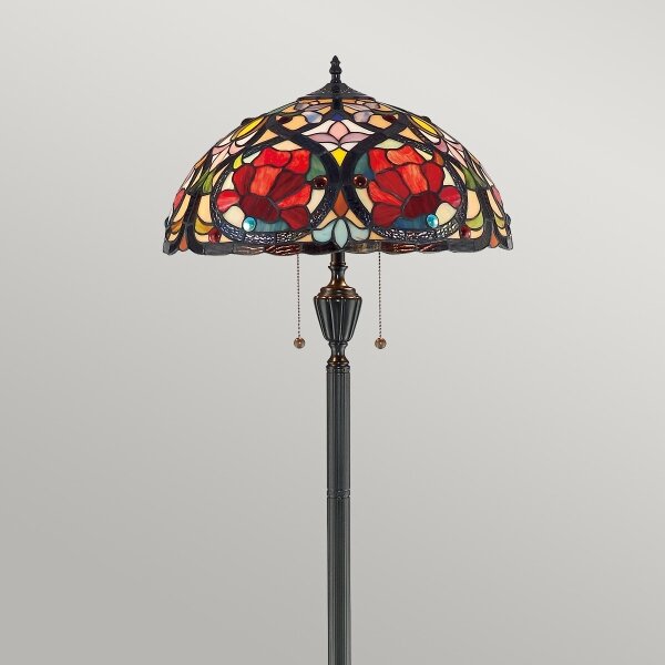 Elstead QZ-LARISSA-FL - Lampada da terra Tiffany LARISSA 2xE27/100W/230V