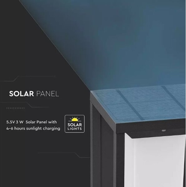 Lampada solare da parete LED con sensore SAMSUNG CHIP LED/2W/3,7V IP65 2600 mAh