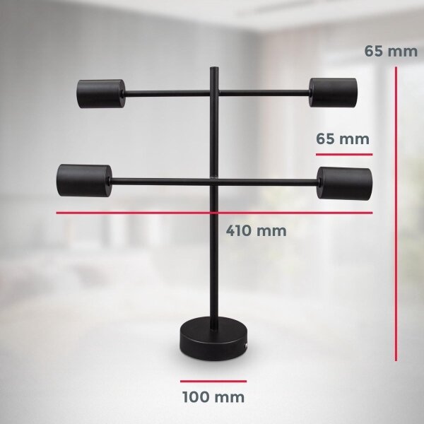 BK Licht 1343 - Lampadario su palo 4xE27/60W/230V